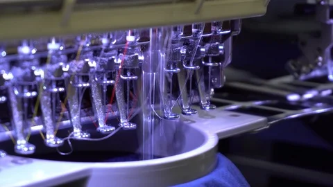 F needle of embroidery machine of Garment Manufacturers Video stock 106790736