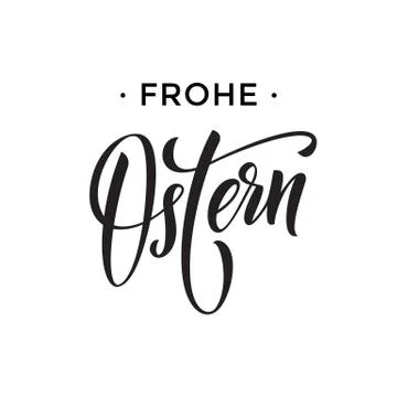 F rohe OsterHappy Easter German Paschal greeting Illustrazione stock