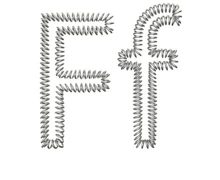 The "F" of a spring Stock Illustration