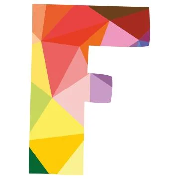 F vector letter isolated on white background illustration Stock Illustration