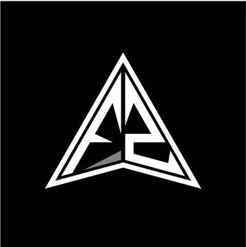 F Z initials in the form of a modern minimalist arrow. perfect for letters, g Stock Illustration