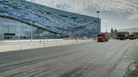 F1 track building, Olympic Games 2014, Sochi 2014 Vídeo Stock 52380920