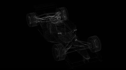 F1 wireframe Stock Footage 135619303