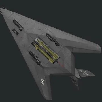 F117 Stealth Military JET ~ 3D Model #91538592 | Pond5