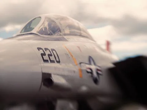 F16 tomcat with lens effect Stock Photos