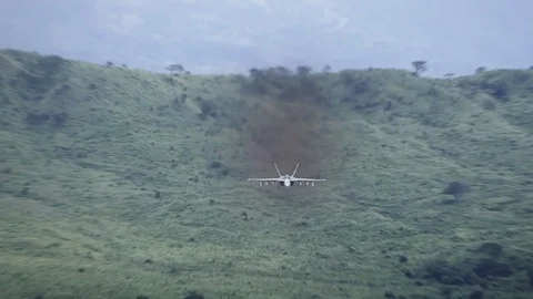 F18 Flying Toward Camera Stock Footage 70729643