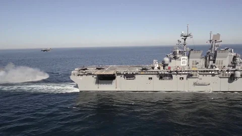 F35 Lightning fighter jet Carrier Proof of Concept Demonstration Stock Footage 70048334