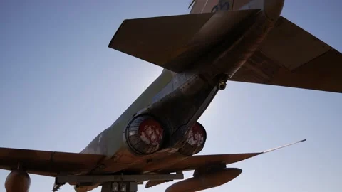 F4D Phantom II Gate Guardian | 4k 24fps Handheld Stock Footage 144941930