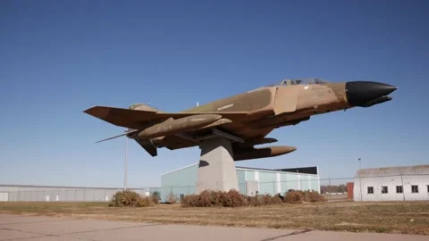 F4D Phantom II Gate Guardian | 4k 24fps Handheld Stock Footage 144941955