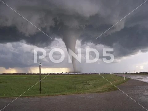 F5 Tornado Touches Down In Elie, Manitoba. Stock Photos