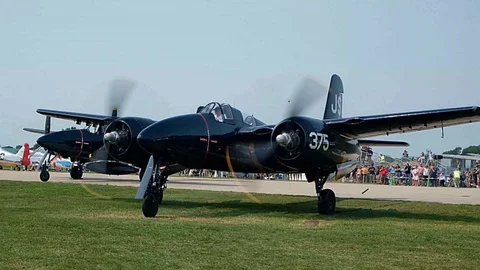 F7F 375 MOVES TO STAGING AREA Stock Footage 93432116