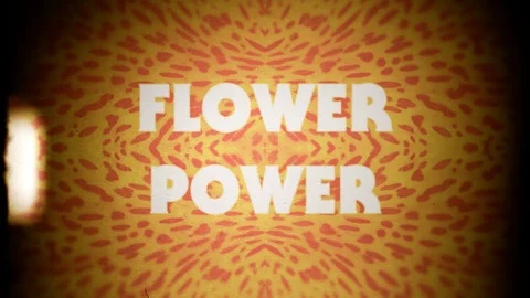 F8 text flower power Vídeo Stock 92666232