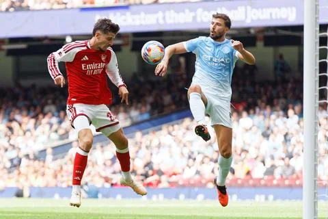 FA Community Shield - Arsenal vs Manchester City, Cardiff, United Kingdom - 16 A Stock Photos