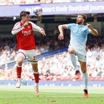 FA Community Shield - Arsenal vs Manchester City, Cardiff, United Kingdom - 16 A Stock Photos