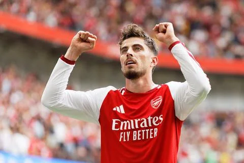 FA Community Shield - Arsenal vs Manchester City, Cardiff, United Kingdom - 16 A Stock Photos