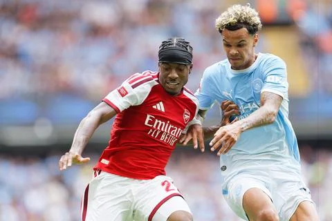 FA Community Shield - Arsenal vs Manchester City, Cardiff, United Kingdom - 16 A Stock Photos