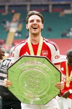 FA Community Shield - Arsenal vs Manchester City, Cardiff, United Kingdom - 16 A Stock Photos