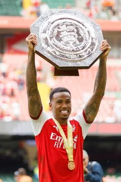 FA Community Shield - Arsenal vs Manchester City, Cardiff, United Kingdom - 16 A Stock Photos
