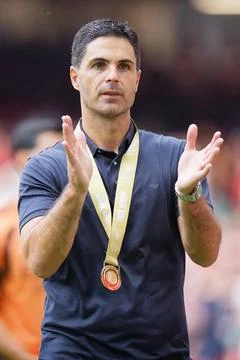FA Community Shield - Arsenal vs Manchester City, Cardiff, United Kingdom - 16 A Stock Photos