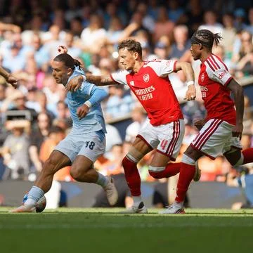 FA Community Shield - Arsenal vs Manchester City, Cardiff, United Kingdom - 16 A Stock Photos
