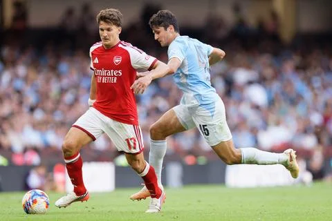 FA Community Shield - Arsenal vs Manchester City, Cardiff, United Kingdom - 16 A Stock Photos