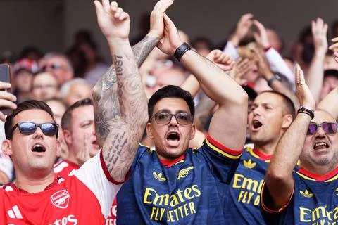 FA Community Shield - Arsenal vs Manchester City, Cardiff, United Kingdom - 16 A Stock Photos
