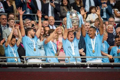 FA Cup Final: Man City 2 Man Utd 1 Stock Photos