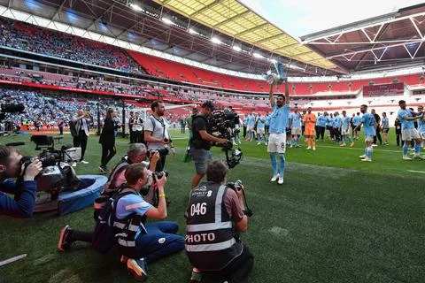 FA Cup Final: Man City 2 Man Utd 1 Stock Photos