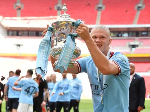 FA Cup Final: Man City 2 Man Utd 1 Stock Photos