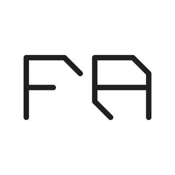 Fa initial letter vector logo icon Stock Illustration