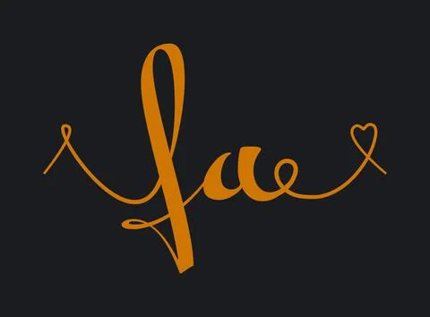 FA initial wedding monogram calligraphy vector illustration. Hand drawn let.. Stock-Illustration