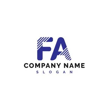 FA Letter Logo Design. FA letter logo Vector Illustration - Vector Stock Illustration