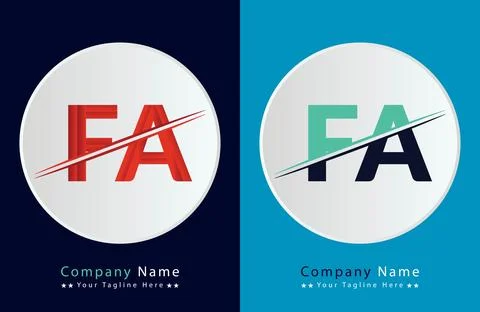 FA Letter Logo Template Illustration Design. Stock Illustration