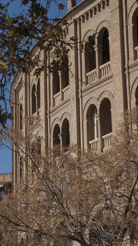 Faade of the Granada bullring Stock Photos