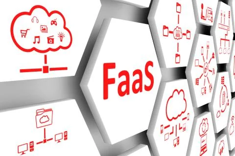 FAAS concept cell background 3d illustration Stock Illustration