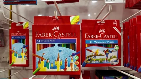 Faber Castell pencil sets displayed at MR DIY store shelf Видео 332146332