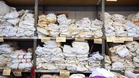 Fabfic stock in the warehouse, 4K 스톡 동영상 72571671