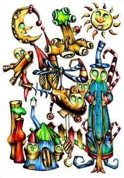 Fable fun illustration Stock Illustration