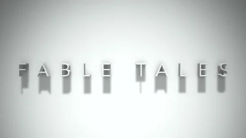 Fable tales 3D title animation with shadows on a white background Video stock 297109844