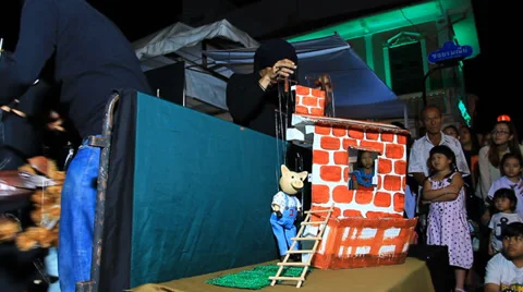 Fables String puppet show Stock Footage 34992410