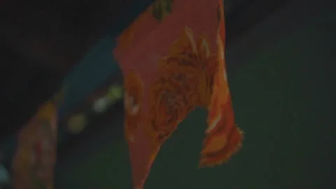 Fabric and colorfull flags Stock-Footage 151895555