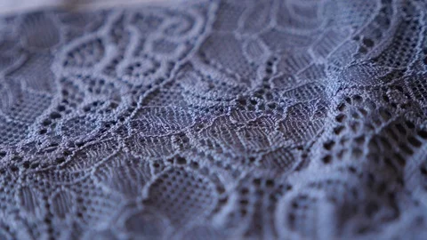 Fabric as background. 4k, slow motion, blue lace Video stock 81336991