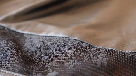Fabric as background. 4k, slow motion, black lace and skin Stock-Footage 81726924