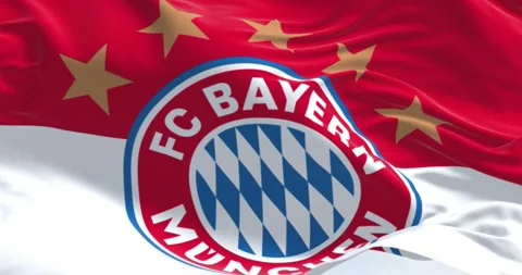 Fabric background with the Bayern Munich Flag waving. Stock Footage 200829437