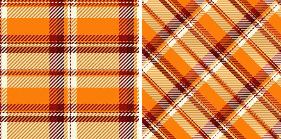 Fabric background vector of plaid pattern seamless with a check textile tex.. Stock Illustration