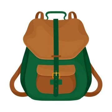 Fabric backpack. Vector illustration on a white background. 스톡 일러스트