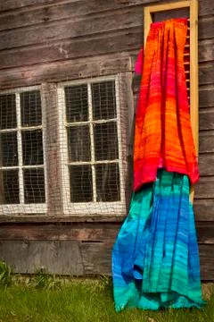 Fabric by a Barn Stock Photos