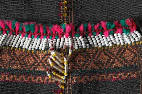 Fabric with bead texture Stock Photos