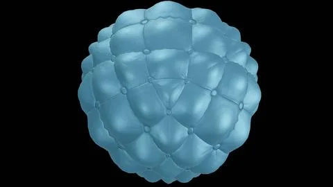 Fabric blue leather ball Illustrazione stock