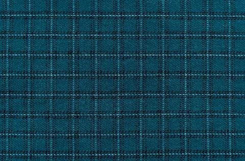 Fabric blue.Checkered fabric. Checkered pattern on fabric of different colors Stock Photos